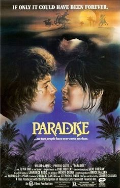 the movie poster for paradise starring two young men, one with his face to another