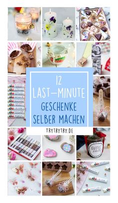 the cover of twelve last - minute selber machen activities for kids and adults