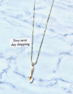 "This inspiration necklace is a perfect piece to wear on days you need extra spoons, bring awareness, or gift to you any warrior friend! Also a great necklace for any foodie, chef & bakers! NECKLACE: *Clasp : Spring ring with butterfly connector * Chain Style : Box chain 14k gf * Length : 16 Inches * Thickness: 1.2mm PENDANT:  * 1 inch gold spoon charm SHIPPING: * This item is made and ready to ship! * All items come nicely packaged ready to gift. Spoonie awareness! The spoon represents the Spoon Theory. \"Spoon theory\" is a way for people who live with chronic illnesses to express how health issues impact their ability to complete everyday tasks and activities.  ✨ Perfect for Spoonie awareness! ✨ Great gift to yourself or to any friend that is an autoimmune warrior! ✨ Spoonie birthday or Chef Necklace, Gold Charm Necklace With Cat Design As Gift, Gold Cat Design Charm Necklace As Gift, Spoon Theory, Cat Design Pendant Charm Necklaces For Gift, Gold Spoon, Spoon Necklace, Necklace Clasps, Chef Gifts