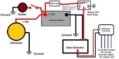 an alter wiring diagram for a car with two lights and thermostaer on