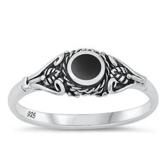 CHOOSE YOUR COLOR Sterling Silver Simulated Black Onyx Promise Ring .925 Rope Leaf Bali Band Cubic Zirconia Female Size 8 All our silver jewelry is crafted from .925 silver also commonly referred to as sterling silver. Sterling silver is the standard for beautiful high-quality silver jewelry and cannot be replicated by lower priced silver plated jewelry. It is 92.5% pure silver, mixed with alloys to add strength and durability to stand the test of time. Keep your fine jewelry shiny and elegant b Tarnish Remover, Silver Plated Jewelry, Promise Ring, Pure Silver, Promise Rings, Black Onyx, Plastic Bag, Women Rings, Onyx