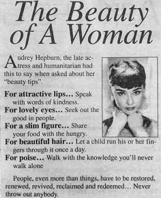 an old newspaper article about the beauty of a woman