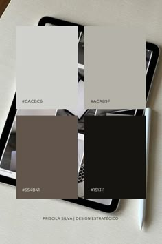 three shades of gray and brown on top of each other with the same color scheme