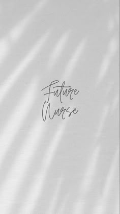 the words future house are written in cursive writing on a white paper background