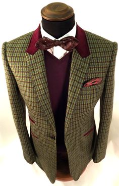 The Peckham Rye One Button TWEED! - £650 Costume Ball, Velvet Collar, Swag Men, Dress Attire, John Watson, Brown Velvet, Sharp Dressed Man, Grown Man, Suit Style