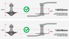 two views of the sink faucet with measurements