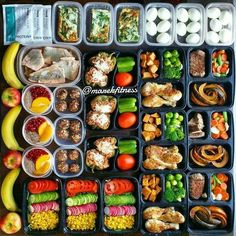 a tray filled with lots of different types of food