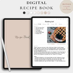 Digital Recipe Book for GoodnotesRecipe JournalDigital CookbookRecipe PlannerRecipe Book TemplateRe Recipe Book Digital, Goodnotes Recipe Template Free, Digital Recipe Book Template Free, Free Digital Recipe Book, Goodnotes Recipe Book, Digital Cookbook Template, Digital Recipe Book Template, Recipe Planner, Recipe Book Design