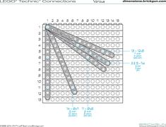 the lego technic connections diagram with instructions to make it look like they are in different directions