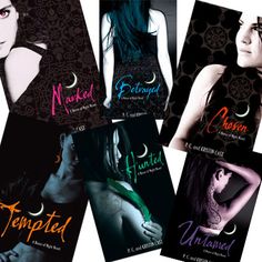 six book covers with an image of a woman's face and the words tempted on them