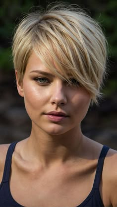 Pixie Bob for Black Women: Empowering Short Hair Styles Asymmetrical Hair, Haircuts 2024, Sassy Haircuts, Blonde Tips, Hair Specialist, Short Hair Pixie Cuts, Pixie Hair, Long Pixie, Hair Haircuts