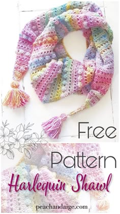 the free crochet pattern has been made to look like a scarf