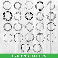 wreaths and leaves svg files