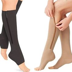 Fluid Retention, New Inventions, Compression Socks, Wide Calf, Nude Color