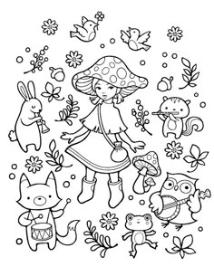 Cute Coloring Page, Chibi Coloring Pages, Audrey Kawasaki, End Time, Time Zone