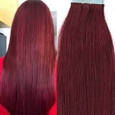 Length: 18" Color: #99j Burgundy Red Wine Style: Tape In Hair Extensions Texture: Straight Hair Type: 100% Human Remy Hair Grade: Aaaa Total Weight: 100 Grams (Each Piece= 2.5 Gram) Quantity: 40 Pieces/Pack Glue In Extensions, Red Hair Extensions, Tape Extensions, Hair Glue, Indian Remy Human Hair, Blonde With Pink, Real Human Hair Extensions, Burgundy Hair, Quality Hair Extensions