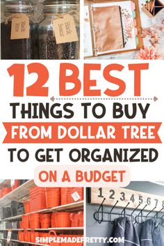 the best things to buy from dollar tree to get organized on a budget