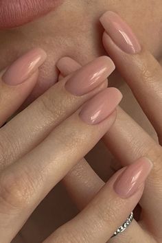 Natural Nail Colors, Nude Nail Polish, Nude Nail, Minimal Nails, Casual Nails, Blush Nails, Designs Nail, Neutral Nails, Girls Nails