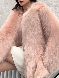 Faux Fur Coats For Women Light Gray Long Sleeves Polyester Short Winter Coat Short Winter Coat, Receiving Flowers, Gorgeous Wedding Dress Princesses, Winter Coat Short, White Winter Coat, Long Faux Fur Coat, Most Beautiful Wedding Dresses, Faux Fur Coats, Faux Fur Fabric