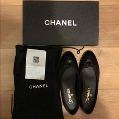 Beautiful Classic Black Quilted Chanel Ballerina Flats In Black Patent Leather. They Are In Excellent Condition And I Worn Them 3 Times Total. Chanel Ballerina Flats, Chanel Ballerina, Shoes Chanel, Selling On Poshmark, Black Quilt, Ballerina Flats, Chanel Shoes, Chanel Ballet Flats, Black Patent Leather