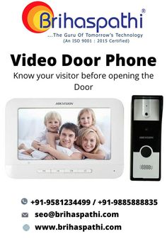 an advertisement for a video door phone