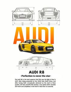 an ad for the audi r8