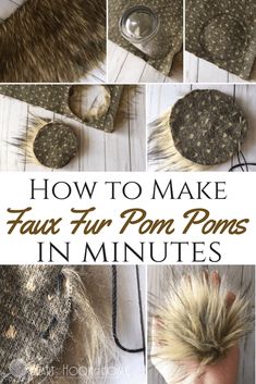 how to make faux fur pom poms in minutes with this step - by - step video