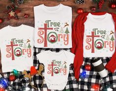 Christian Christmas shirt, True Story Nativity Shirt, True Story Shirt, Nativity Shirt, family Christmas Jesus shirts, religious Christmas Group Family Christmas 2024 Shirt, Shirts, Christmas Pajamas Tops, Christmas Gifts, Family Shirts  Pajama pants are not included in your purchase.   100% preshrunk ring spun cotton Antique colors & Sport Grey: 90/10 cotton/polyester Heather colors & Blackberry: 35/65 cotton/ polyester Graphite Heather: 50/50 cotton/ polyester Semi-fitted High stitch density for smoother printing surface Seamless double needle 3/4" collar Taped neck and shoulders Rolled forward shoulder Double needle sleeve and bottom hems Quarter-turned to eliminate center crease Tear away label Our designs are made with quality commercial grade materials and pressed with a professional Nativity Shirt, Top Christmas Gifts, Christmas Jesus, Christmas Pjs, Religious Christmas, Christian Christmas, Mens Long Sleeve Tee, Jesus Shirts, Christmas 2024