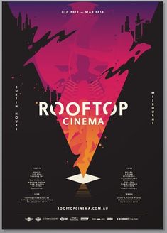 the poster for rooftop cinema's upcoming film, rooftopp cinematica