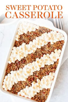 the cover of sweet potato casserole is shown