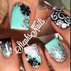 swearl naail art French Nails Glitter, Nails Homecoming, Nails Simple, Glam Nails, Homecoming Nails, Silver Nails, Hot Nails, A Work In Progress