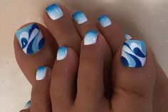 These pedicures are mini masterpieces! Toenail Art Designs, Simple Toe Nails, Toe Nail Design, Toenail Art, Pedicure Designs Toenails, Pedicure Nail Designs, Toenail Designs, Pedi Ideas, Gel Toe Nails