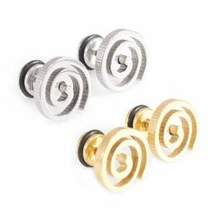 Fake Plugs Earrings Spiral Design 16G  Brush Finish Set Of 2 Size: 16 Gauge Material: Surgical Steel. SHIPPING AND RETURNS We are a U.S. based seller and all of our products are shipped from the United States.  You can return any product within 30 days from purchase Fake Plugs Earrings, Fake Earrings, Fake Plugs, Spiral Earrings, Plugs Earrings, Spiral Design, Eclectic Decor, Fashion Watches, Jewelry Sets