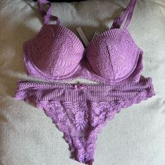 Brand New. Never Worn. Light Maroon Color. No Tags On The Bottom As I Rip Them All Off As Soon As I Purchase Because I Don’t Like The Feel. This Set Was Supposed To Come On Vacation With Me But Never Made It. 32d Bra And Small Bottoms. Bra And Panty Set, 32d Bra, Bra And Panty Sets, Maroon Color, Bra Set, On Vacation, Made It, Fashion Ideas, Women's Intimates