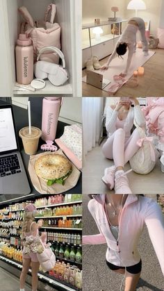 Relax Vision Board, Healthy Life Vision Board, Pilates Body Inspiration, Pilates Outfit Aesthetic, Pink Workout Aesthetic, Pink Gym Aesthetic, Lululemon Outfit Aesthetic, Healthy Vision Board, Pilates Lululemon