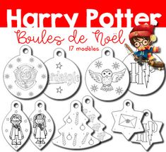 harry potter christmas ornament and ornaments with the words boles de noel on them