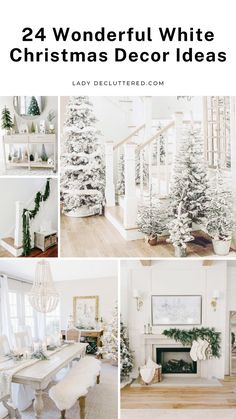 white christmas decor ideas for the living room and dining room