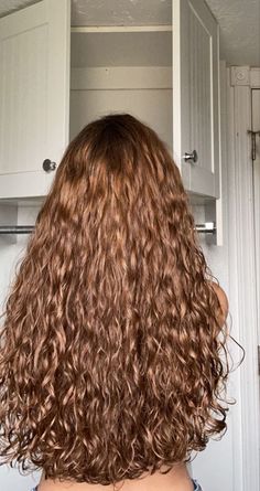 Long Curly Light Brown Hair, Curly Hair Aesthetic Girl, Hairstyles For Wavy Curly Hair, Brown Wavy Hair, Curly Hair Photos, Curly Hair Inspiration, Hair Stylist Life, Hair Inspo Color