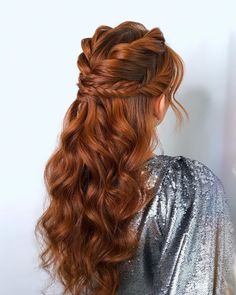 Long Red Hair, Long Red, Bride Hairstyles, Hair Dos, Bridesmaid Hair, Pretty Hairstyles, Hair Looks, Hair Tutorial