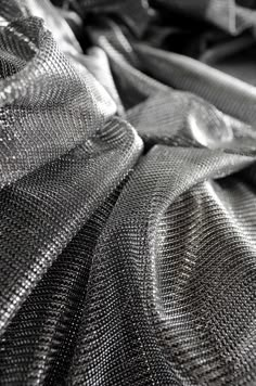 Spring Wedding Decorations, Metallic Mesh, Fancy Costumes, Fibre And Fabric, Silver Fabric, Window Displays, Shop Window Displays, Clothing Details, Metallic Fabric