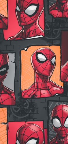 spider - man faces are shown in this comic strip