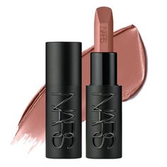 A high-end dimensional satin lipstick that delivers long-lasting comfort with vibrant, pure-color payoff. Explicit lipstick. Cool taupe. Satin finish. LIPSTICK. National Lipstick Day, Neutral Pink, Dimensional Color, Nars Makeup, Sephora Beauty, Rosehip Seed Oil, Lipstick Case, Satin Lipstick, Long Lasting Lipstick