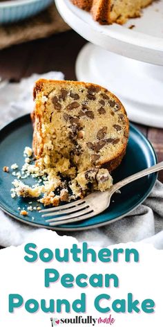 this southern pecan pound cake is so good it's loaded with chocolate chips