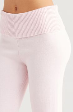 A ribbed fold-over waistband brings cozy energy to these cotton-blend leggings with flared hems. 33 1/2" inseam; 26" leg opening; 10 1/2" front rise; 12" back rise (size Medium) Pull-on style 48% cotton, 31% polyester, 15% polyamide, 6% viscose Machine wash, tumble dry Imported Cute Clothing Items, Blogilates Clothes, Christmas Wishlist 2024, Ballerina Clothes, Florence By Mills, 2024 Wishlist, Ballet Clothes, Cute Leggings, Cute Lazy Outfits