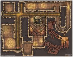 an overhead view of a floor plan for a castle