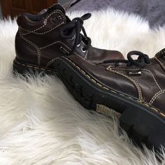 Dr. Martens Shoes. All Leather, Superior Quality. Beautiful Stitching Throughout. Slay Shoes, Dr Martens Vintage, Shoes Dr Martens, Dope Jewelry, Dr Martens Shoes, Martens Shoes, Shoes Color, Doc Martens, Dr. Martens