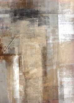 an abstract painting with brown and white colors