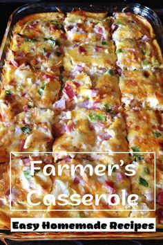 an easy homemade casserole recipe with ham and cheese