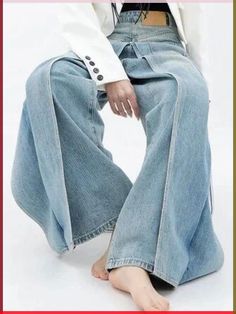 Tiktok Makeup Transformation High Heel Wedges Platform, Unique Pants, Jeans Details, Romper And Jacket, Androgynous Fashion