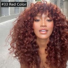 3a Curly Hair, Curly Hair Black, Dyed Curly Hair, Brown Curly Hair, Red Curly Hair, Full Bangs, Indian Remy Hair, Colored Curly Hair, Black Curly Hair